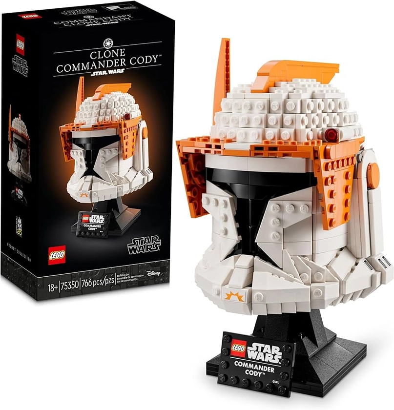 Amazon.com: LEGO Star Wars Clone Commander Cody Helmet 75350 Collectible Building Set - Featuring Authentic Details, Office Decor Display Model for Adults, The Clone Wars Collection Memorabilia and Gift Idea : Toys & Games