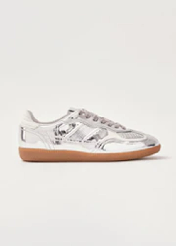 Tb.490 Rife Shimmer Silver Cream Leather Sneakers