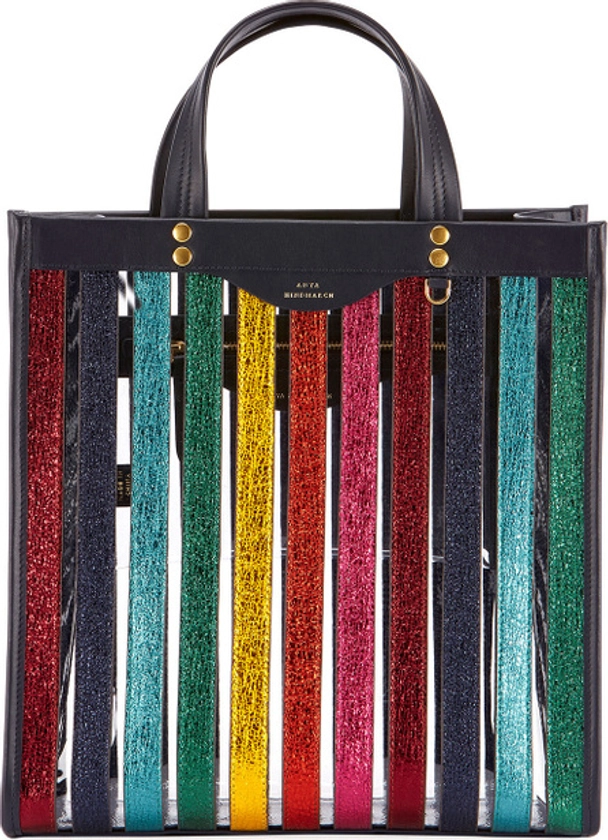 Luxed | Anya Hindmarch Mini Multicolor Striped Tote Bag