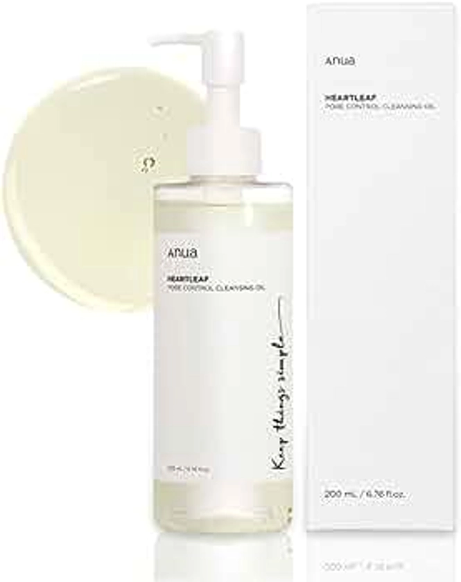 ANUA Heartleaf Pore Control Cleansing Oil, Oil Cleanser for Face, Makeup Blackhead Remover, Korean Skin Care 6.76 fl oz(200ml) (original)