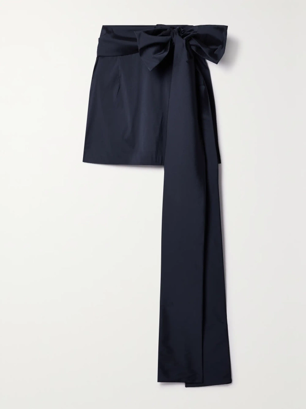 BERNADETTE Bernard bow-detailed taffeta mini skirt | NET-A-PORTER
