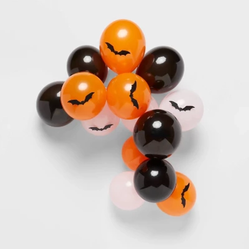 Halloween Latex Balloon and Bat Garland - Spritz™