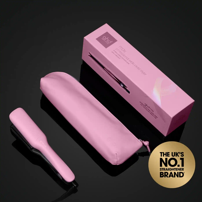 NEW GHD MAX HAIR STRAIGHTENER IN FONDANT PINK