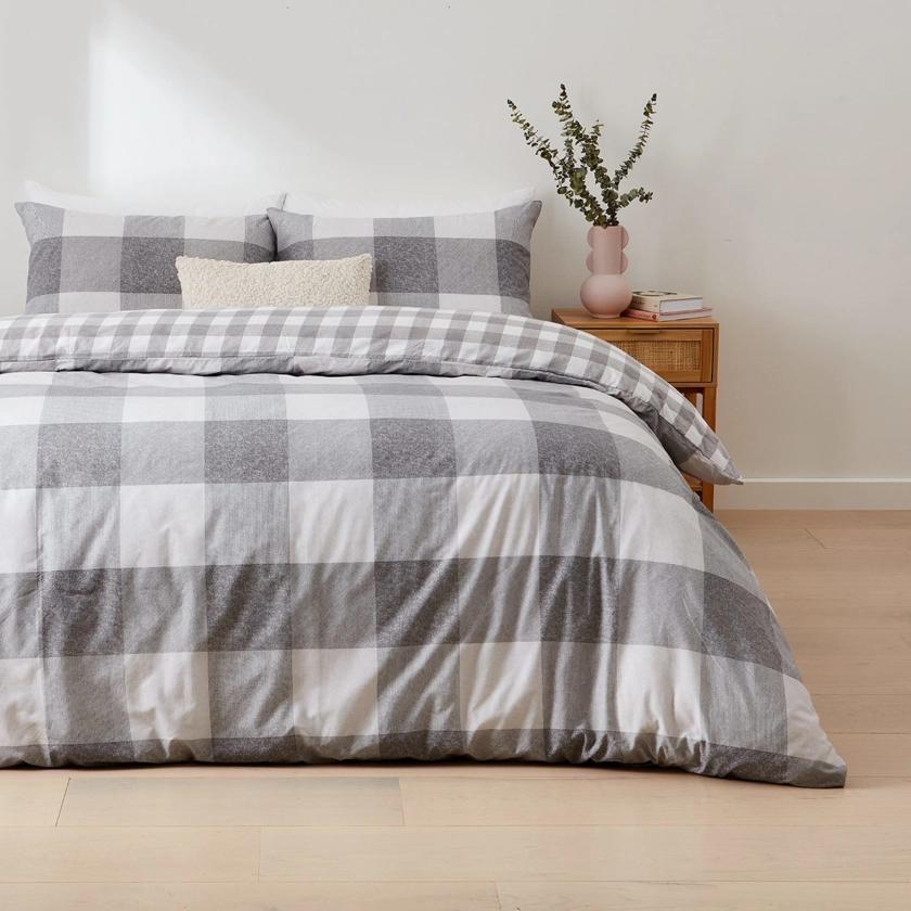 Asher Reversible Quilt Cover Set - Queen Bed