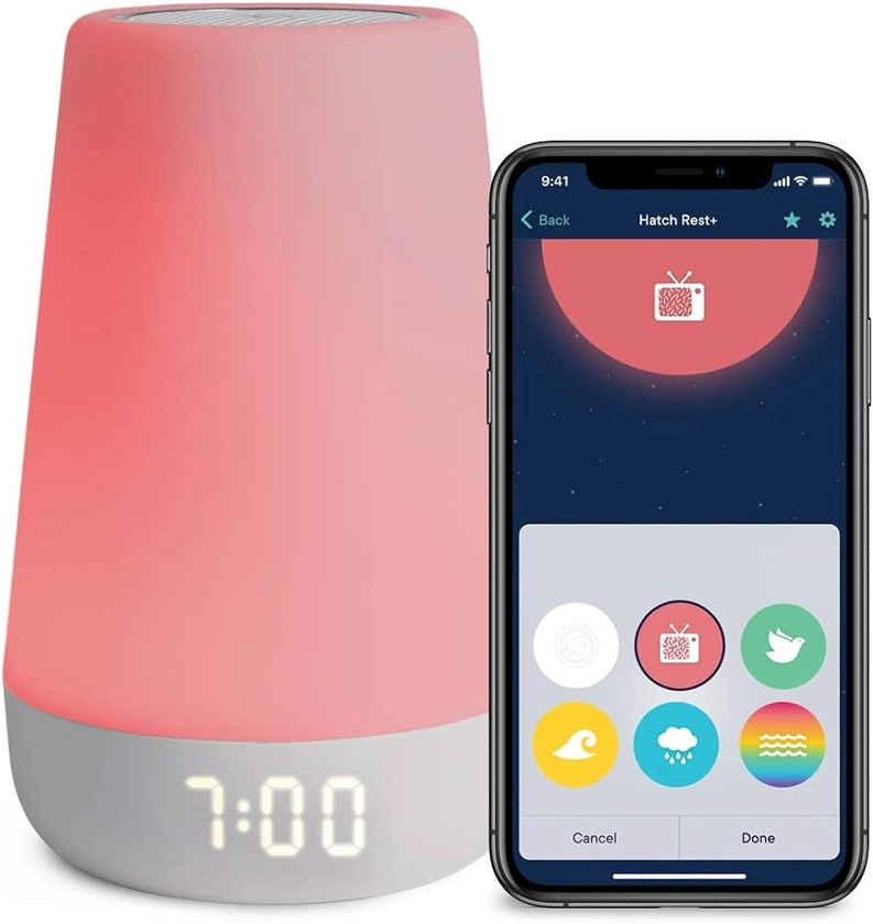 Hatch Rest+, the sound night light for babies