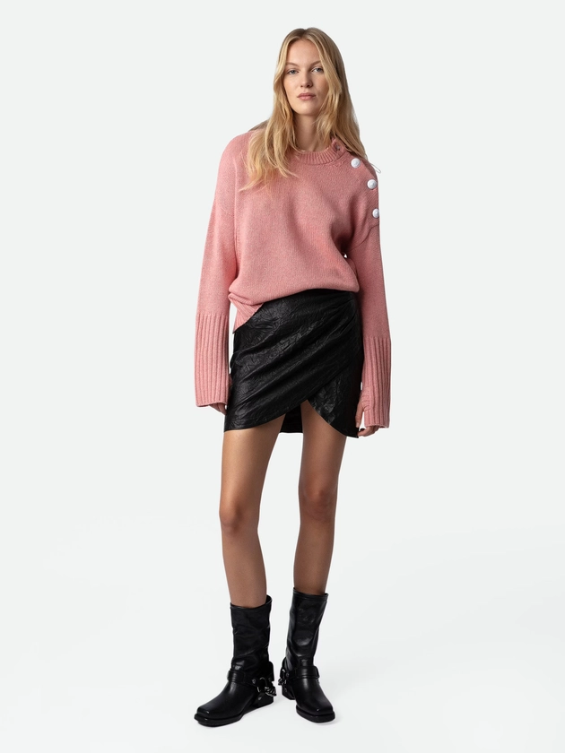 Pull Malta Cachemire pull rose femme