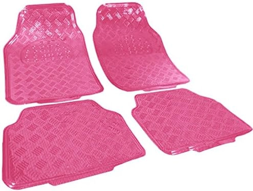 WOLTU AM7160 Tapis de Sol Universel pour Voiture,Tapis de Voiture Look Aspect en Aluminium,Rose : Amazon.fr: Auto et Moto