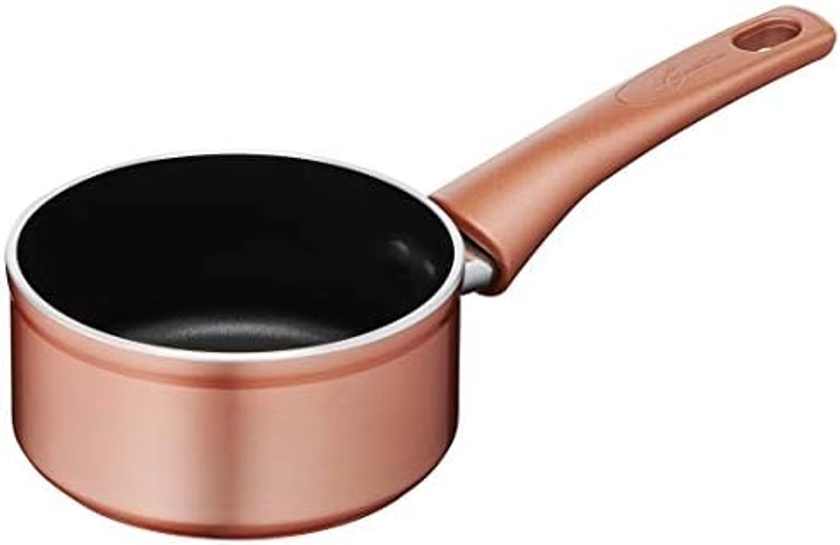 Lagostina Ramedi Copper Effect Long Handle Saucepan, Non-Stick Aluminium, Diameter 14 cm, Black : Amazon.com.be: Home & Kitchen