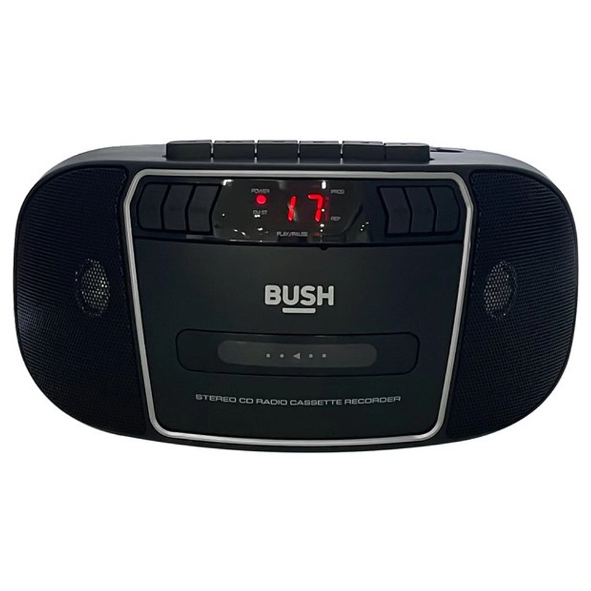 Buy Bush CD Radio Cassette Boombox - Black / Silver | CD players | Argos