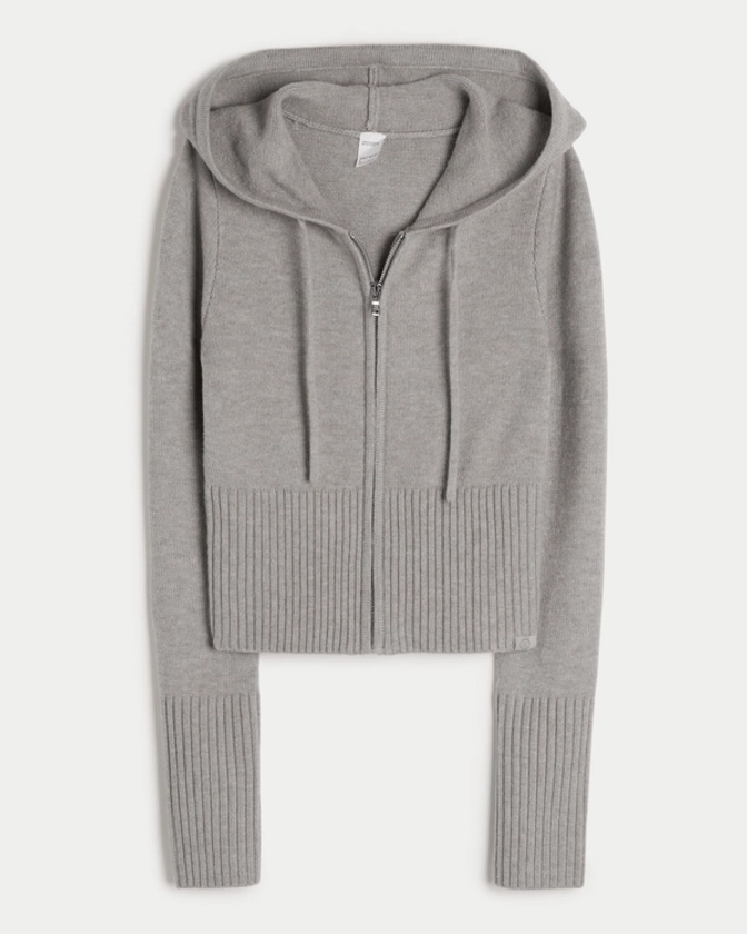 Women's Gilly Hicks Sweater-Knit Zip-Up Hoodie | Women's Tops | HollisterCo.com