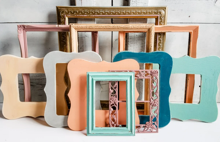 Sophisticated Eclectic Mix Photo Frames for Wall Decor, Coordinating Whimsical Wall Frames for Bedroom