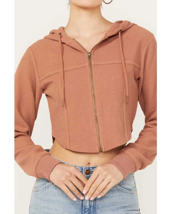 Product Name: Cleo + Wolf Women's Corset Cropped Hoodie