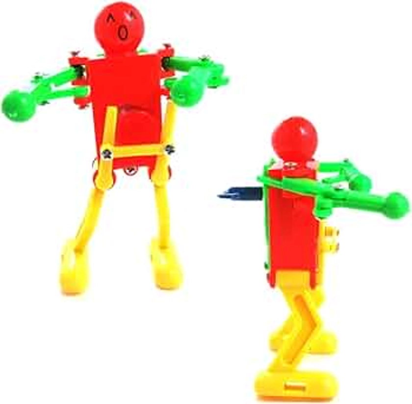 Amazon.com: Leather&Arts Novelty 4 Pack Colorful Spring Wind-up Dancing Walking Wriggle Robot Toy for Kids (Random Color : Toys & Games