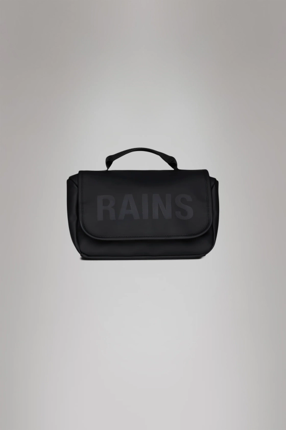 Rains® Texel Wash Bag in Black for £65 | No Custom Duty