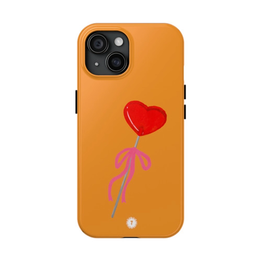 Tangerine Lollipop Coquette Painting Phone Case | Thursday's Child