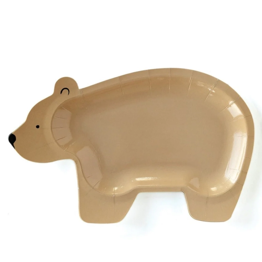 Adventure Bear Shaped Plate | Party Supplies Canada