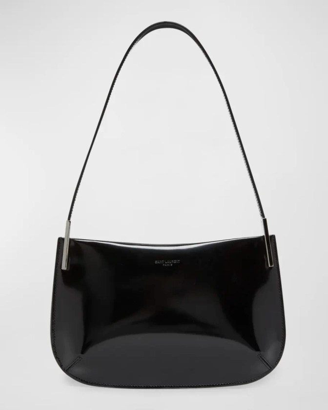 Saint Laurent Mini Flat Shoulder Bag in Patent Leather