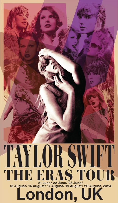 Taylor Swift The Eras Tour London, UK Poster - Taylor Swift UK Store