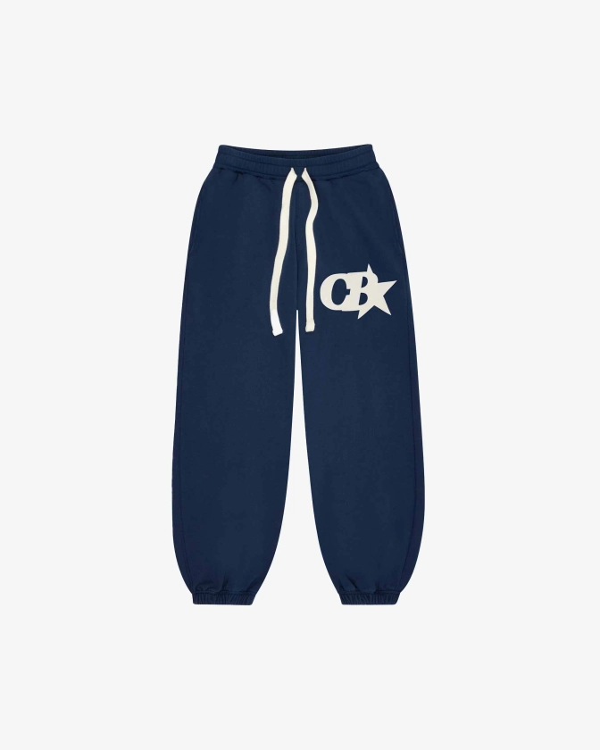 Cole Buxton | CB Star Sweatpants | Mens | Brushed Cotton | Navy Blue