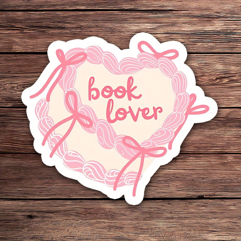 * Book Lover Cake Sticker - Trendy Bookish Item for Romance Readers | Cute Decal for * | Book * Sticker for Mood Reader | Perf