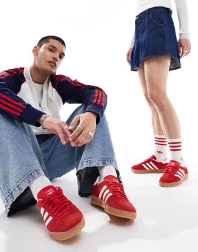 adidas Originals - Gazelle - Baskets d'intérieur - Rouge | ASOS