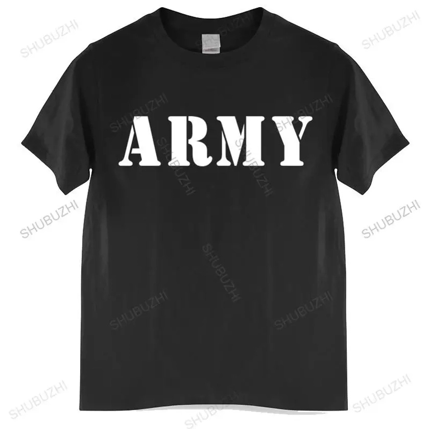 Camiseta de algodón para hombre, camisa del Ejército de EE. UU., fuerzas aéreas, Marines, militar, negra, talla europea