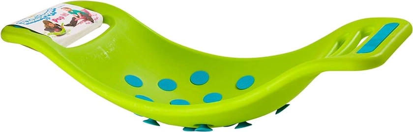 Fat Brain Teeter Popper Green, Wobble Balance Board, Balance Board with Popping Sounds, Kids Preschool Toy, Popping Board, Gross Motor Skills Development, Balance Board for Kids aged 3 years +