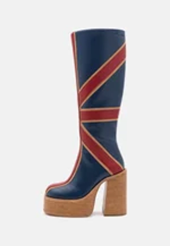 SINEAD BOOT - Bottes à talons hauts - blue/beige/red