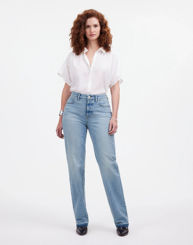 The Petite Curvy '90s Straight Mid-Rise Jean in Barbosa Wash