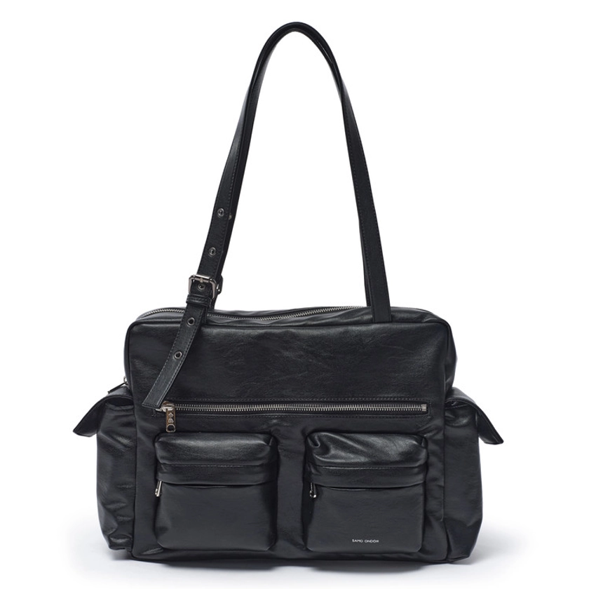 pocket utility bag L nappa black : SAMO ONDOH GLOBAL