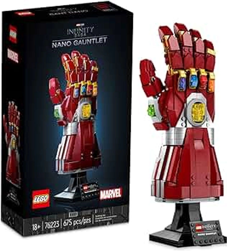 Amazon.com: LEGO Marvel Nano Gauntlet, Iron Man Model with Infinity Stones, 76223 Avengers: Endgame Film Set, Collectable Memorabilia, Gift Idea for Adults and Teens : Toys & Games