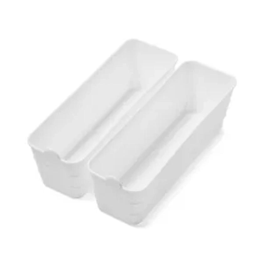 2 Pack Narrow Flex Trays - White