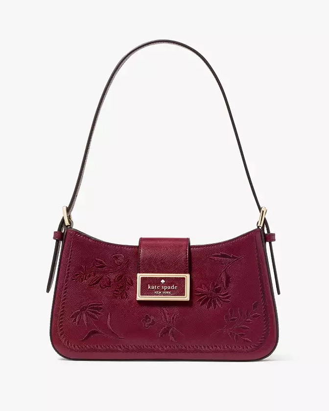 Reegan Botanical Embroidered Shoulder Bag | Kate Spade GB