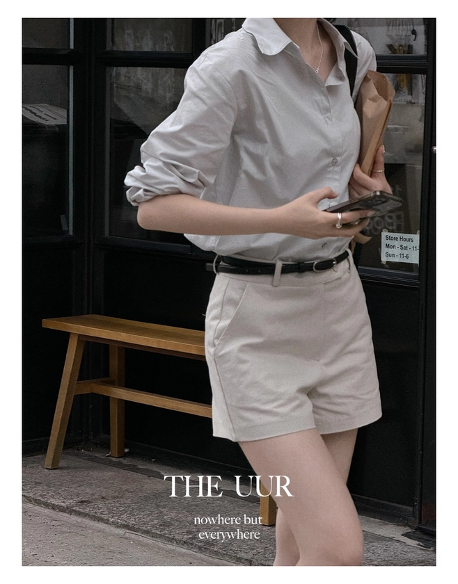 uur hour classic shirts [ash-blue] - 유유알