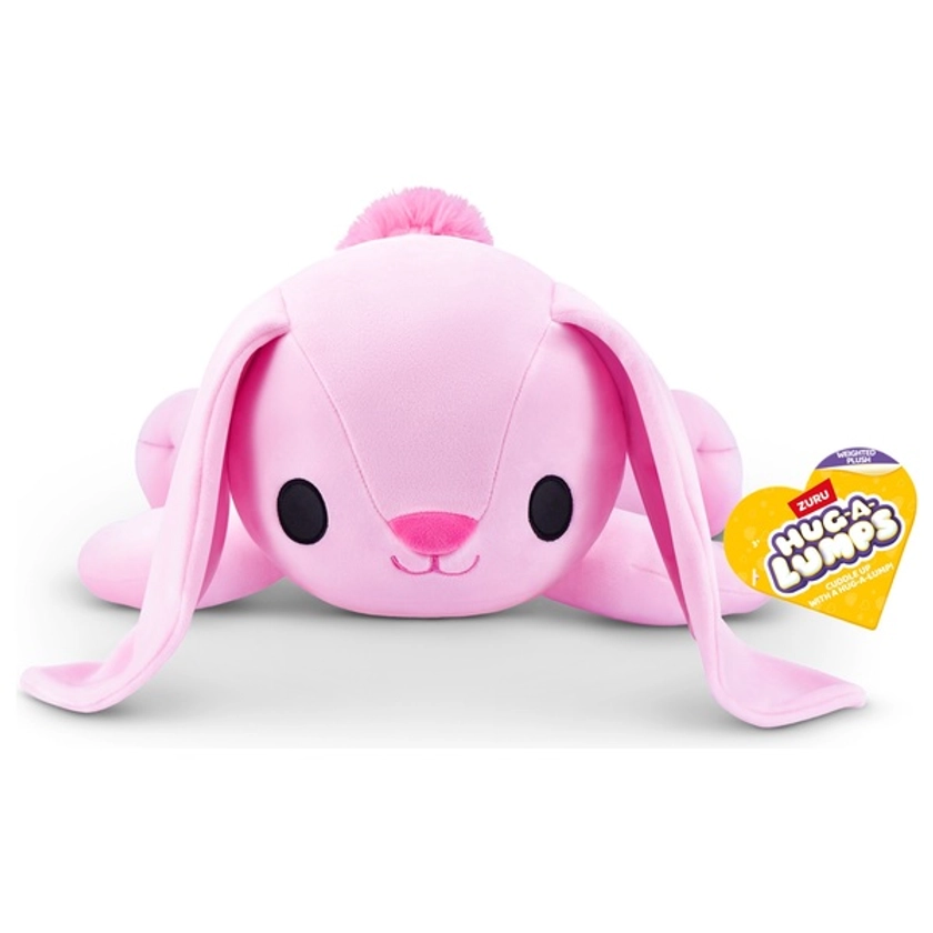 Hug-A-Lumps Hazel the Pink Bunny Weighted Soft Toy by ZURU | Smyths Toys UK