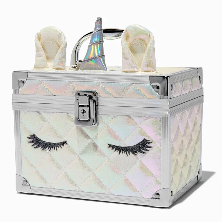 White Iridescent Unicorn Lock Box