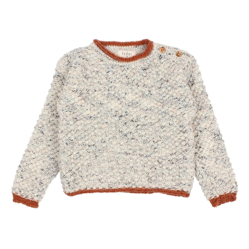 Búho - Pull Laine Folk - Ecru chiné | Smallable