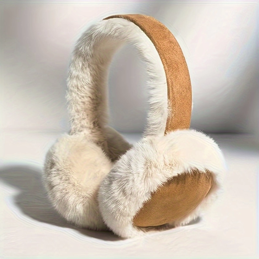 Cache-oreilles en Peluche Classiques - Doux, Antidérapants, Pliables pour l&#39;Hiver pour Hommes &amp; Femmes, Idéaux pour les Activités en Extérieur, Nettoyage à Sec Uniquement, Matière en Daim