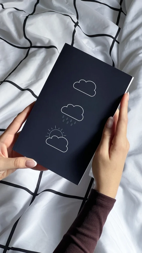 Three Clouds Journal | Dark Blue | Trendy Journals | Writing Journal | Cute Blank Journal