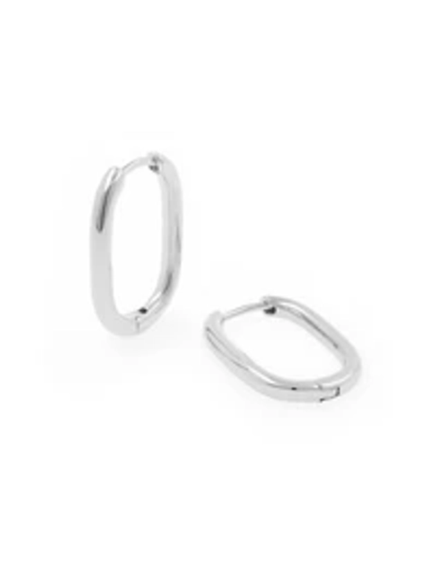 Oval Link Huggie Hoop Earrings | Jewellery | Côté Caché