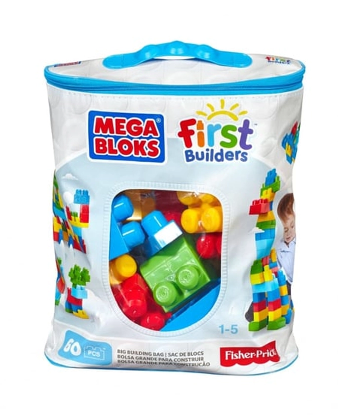 Mega Bloks - Sac Medium Classique 60 briques - Briques de construction - 12 mois et +