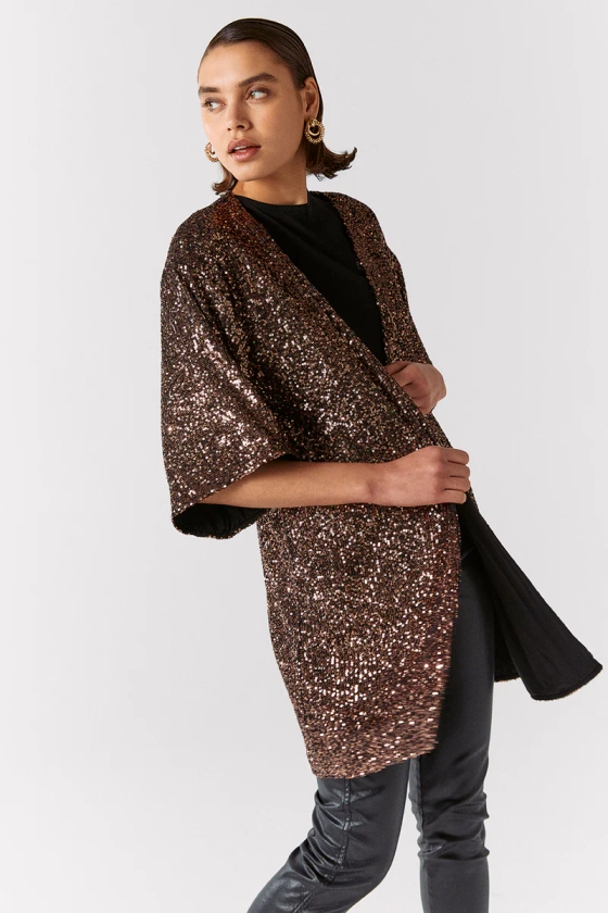 Sequin Kimono in Rose Gold - Scamp & Dude