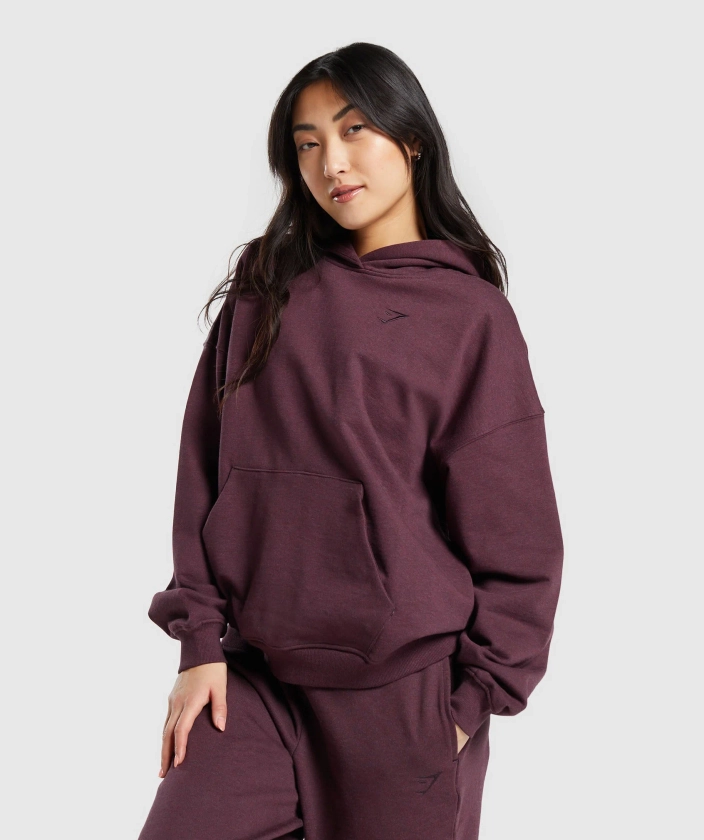 Gymshark Rest Day Sweats Hoodie - Deep Plum Marl