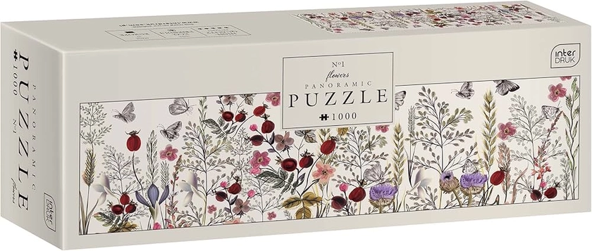 Fleurs n° 1 - Puzzle panoramique de 1000 pièces pour adultes