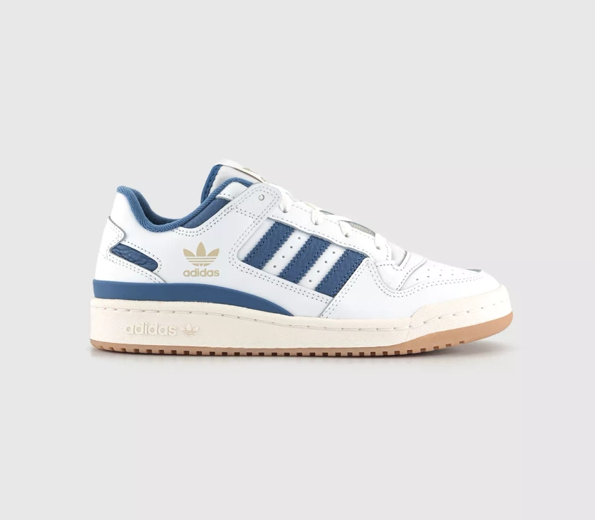 adidas Forum 84 Low Trainers White White Blue - Women's Trainers