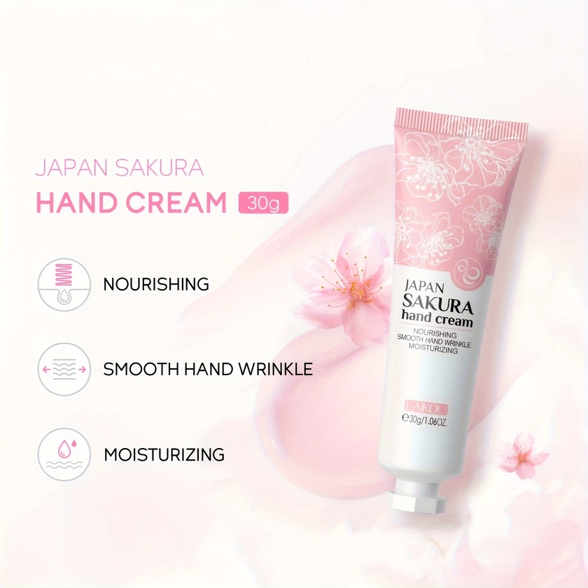 Sakura Hand Cream: Nourish &amp; Moisturize Your Hands For Soft, Supple Skin! 30g/1.06oz. Suitable For All Skin Type - Excellent Skin Care Experience Hand