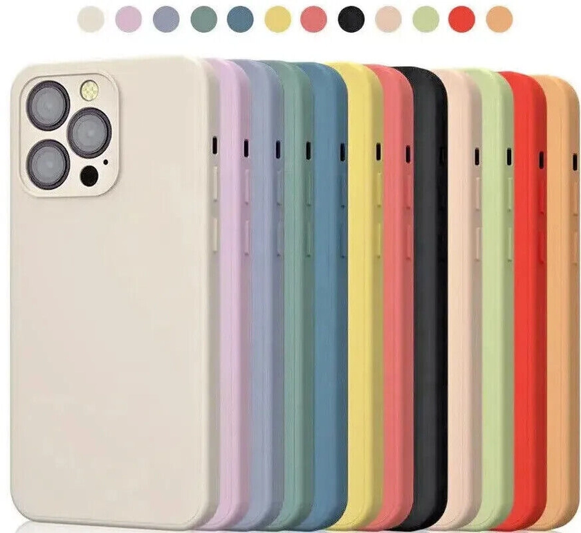 Case For iPhone 15 14 Pro Max Plus 13 11 12 XR 7 8 SE Shockproof Cover Silicone