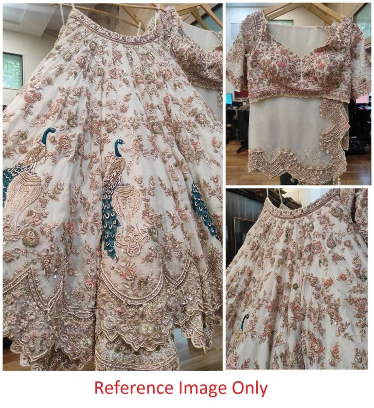 Designer Faux Georgette off White Bridal Lehenga Choli for Women, Wedding Lehenga With Embroidery Work, Sequin Lehenga, Fancy Ghagra Choli - Etsy UK