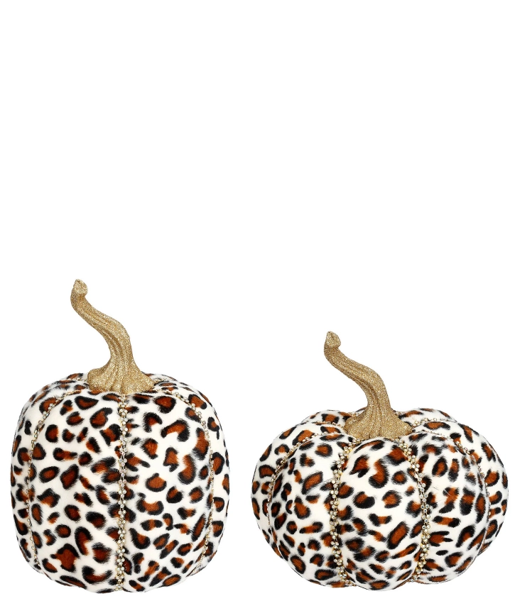 Mark Roberts Jeweled Pumpkin Leopard Print, Set of 2 | Dillard's