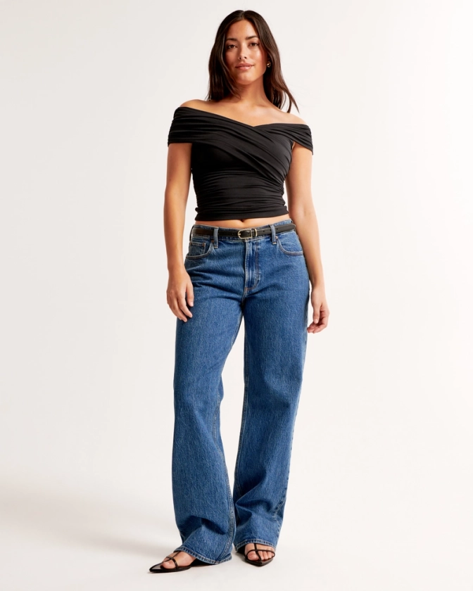 Women's Curve Love Low Rise Baggy Jean | Women's Bottoms | Abercrombie.com